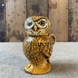 Carole Glover Ceramic Slipware Owl Jug Tinsmiths Ledbury