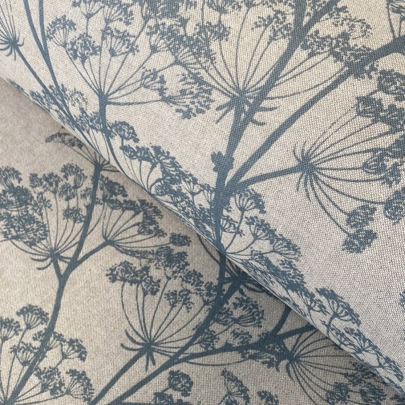 Cow Parsley Fabric Steel Blue Tinsmiths Ledbury