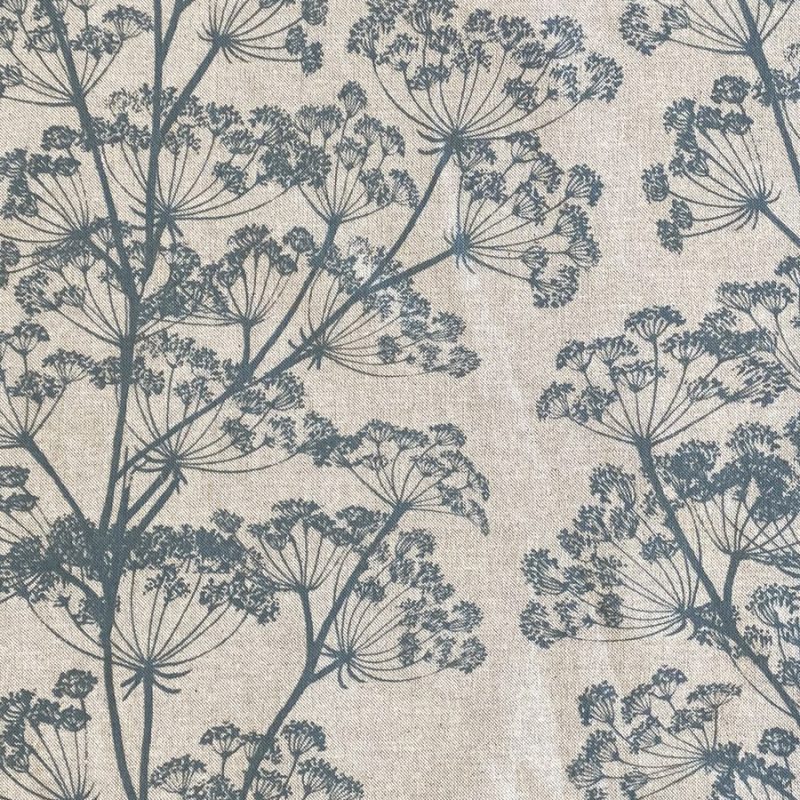 Cow Parsley Fabric Steel Blue Tinsmiths Ledbury