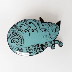 Enamel Kitty Badge Lush Designs Tinsmiths Ledbury