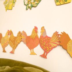 Chicken Recycled Paper Garland East End Press Tinsmiths Ledbury