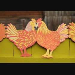 Chicken Recycled Paper Garland East End Press Tinsmiths Ledbury